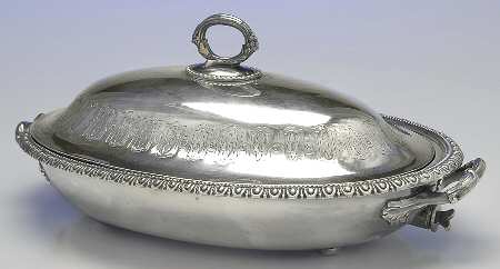 Silverplate Hollowware Plated Oval Covered Vegetable Bowl
