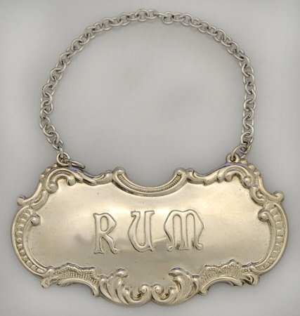 Sterling Decanter Label Decanter Label