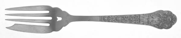 Medici-Old (Sterling, 1880, Monograms) Pastry Fork