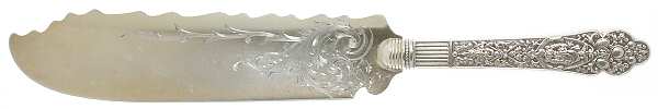 Medici-Old (Sterling, 1880, Monograms) Sterling Blade Ice Cream Slicer,Hollow,Bright Cut