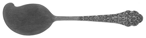 Medici-Old (Sterling, 1880, Monograms) Butter Spreader Flat Handle Small Old Style