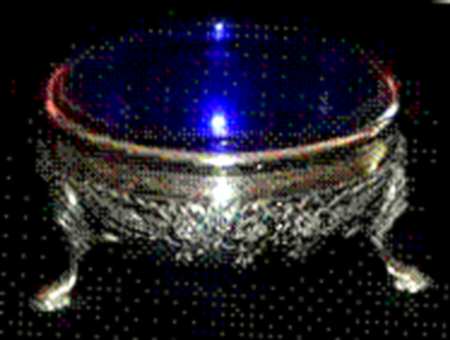 716 (Sterling, Hollowware) Open Salt with Cobalt Liner Individual