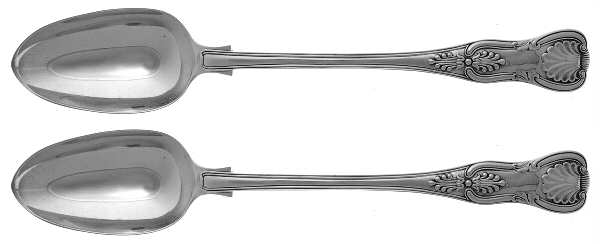 Kings (Sterling) Set of 2 Large Solid Dressing Spoon