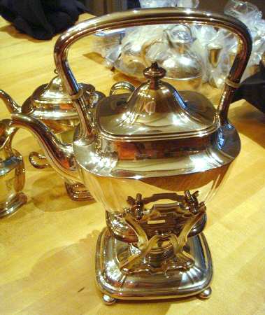 01022 (Silverplate, Hollowware) Kettle, Stand & Burner