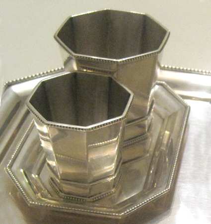 19 (Sterling, Hollowware) Mini Creamer, Sugar and Tray