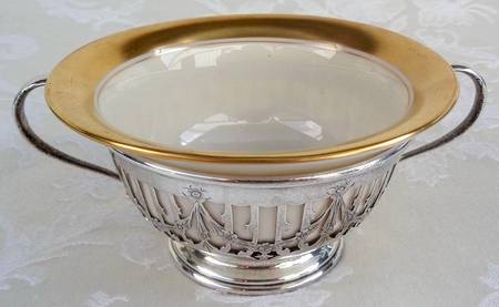 1353A (Sterling, Hollowware) Sterling Bouillon Cup with Ceramic Liner
