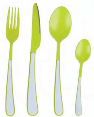 Simplistic Elements-Green (Stainless) Fork