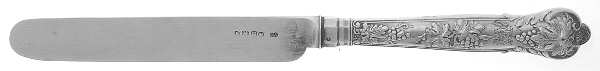 Bright Vine (Sterling) Hollow Handle Sterling Blade Tea Dessert Knife