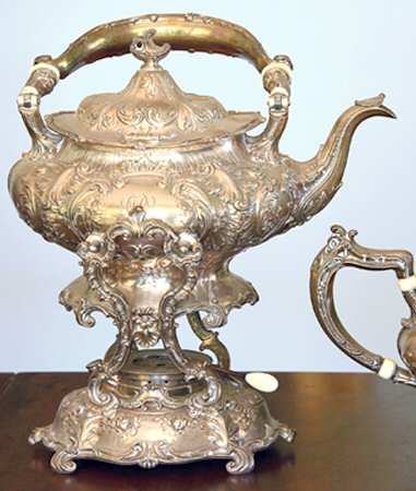 A6423 (Sterling, Hollowware) Kettle, Stand & Burner