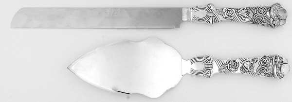 GOI26 (Silverplate) 2 Pc Solid Cake Serving Set (PCSSO & WCKSO)