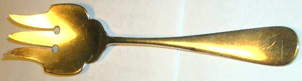 GS129 (Silverplate) Large Solid Cold Meat Serving Fork