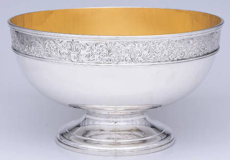 White Paisley (Sterling, Hollowware) Punch Bowl