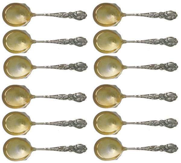 H368 (Sterling) Ice Cream Spoon - Set of 12