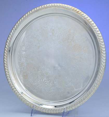 YB166 (Silverplate, Hollowware) 12" Round Tray