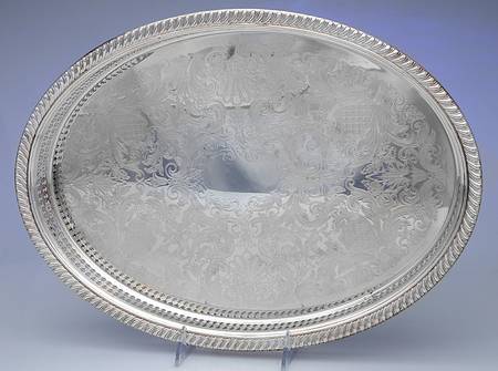 YB166 (Silverplate, Hollowware) 16" Gallery Tray