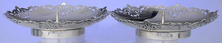 YC546 (Silverplate, Hollowware) Pair of 1" Candleholders