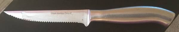 GIA42 (Stainless) Individual Steak Knife Hollow Handle