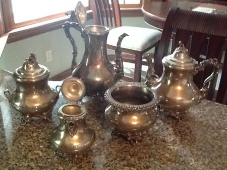 GS150 (Coin, Hollowware) 5 Piece Tea Set (SCP, STP, SCR, SSU, SWB)