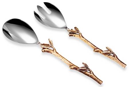 Leaf (Stainless) (2 Pc) Solid Salad Set