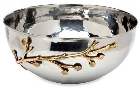 Leaf (Stainless, Hollowware) 12" Salad Serving Bowl