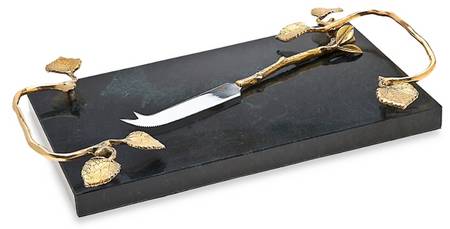 Leaf (Stainless, Hollowware) Marble Cheese Board