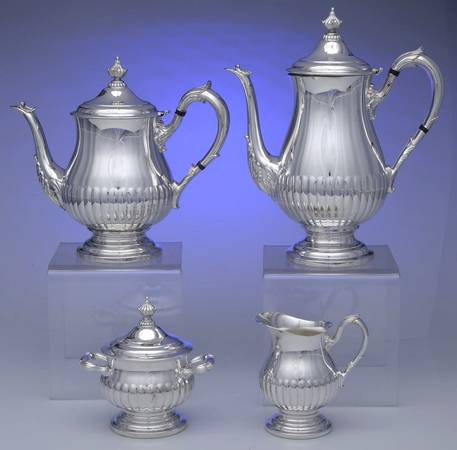 Yb601 (Silverplate, Hollowware) (4 Piece) Silverplate Tea Set