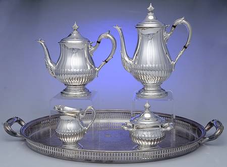 Yb601 (Silverplate, Hollowware) 5 Piece Tea Set (PCP, PTP, PCR, PSU, GAT22)