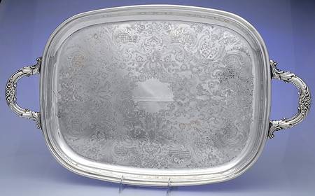 GS152 (Silverplate, Hollowware) Large Silverplate Waiter Tray