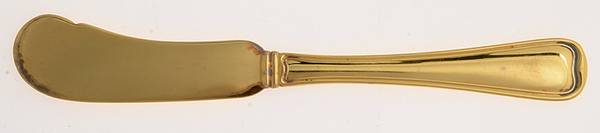 Old French-Gold Vermeil (Sterling) Flat Handle Butter Spreader