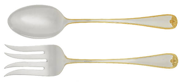 Heritage (Gold Accent) (2 Pc) Solid Salad Set