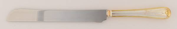 Heritage (Gold Accent) Wedding Cake Knife with Stainless Blade