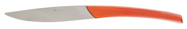 Quartz Tangerine (Stainless) Modern Solid Knife by Guy Degrenne