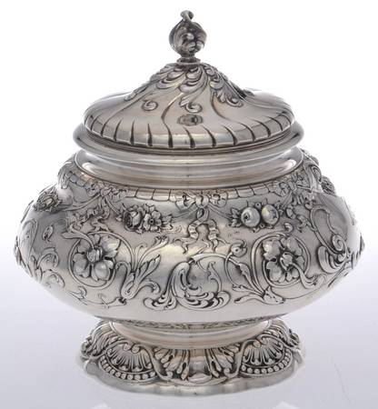 KR-Special Order (Sterling, 1916, Hollowware) Sugar Bowl & Lid