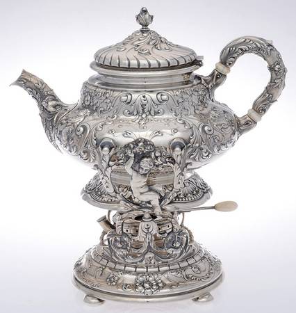 KR-Special Order (Sterling, 1916, Hollowware) Kettle, Stand & Burner
