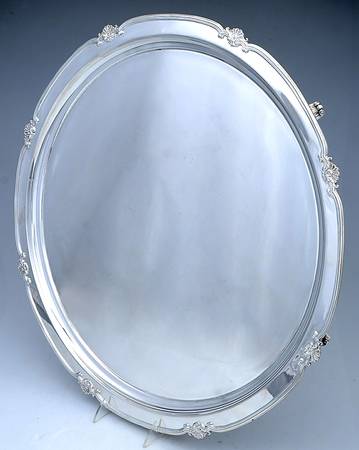 Sterling Hollowware Round Tray For Punch Bowl
