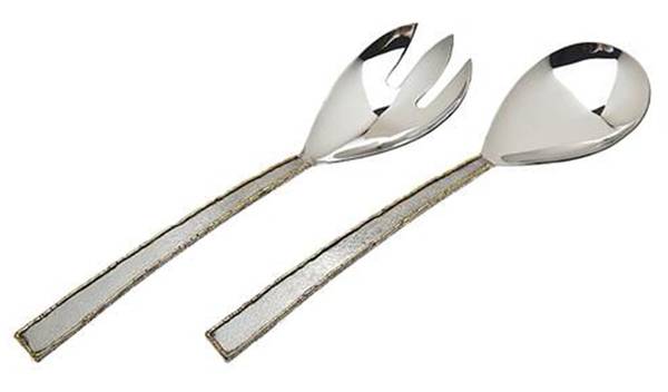 Golden Frost (Nickelplate) (2 Pc) Solid Salad Set
