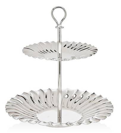 Hillcrest (Nickelplate, Hollowware) 2 Tier Serving Tray