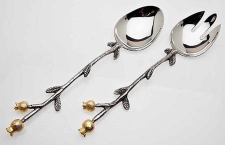 Golden Blossom (Stainless) (2 Pc) Solid Salad Set