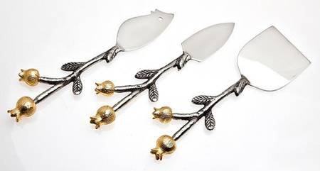 Golden Blossom (Stainless) 3 Piece Cheese Set (CHEPLS,CHESS,CHEKS)