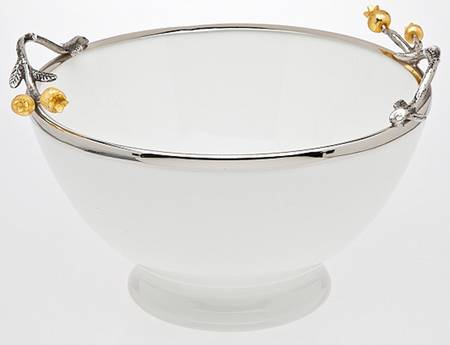 Golden Blossom (Stainless, Hollowware) 12" Salad Serving Bowl