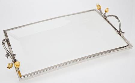 Golden Blossom (Stainless, Hollowware) 15" Rectangular Tray