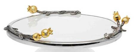 Golden Blossom (Stainless, Hollowware) 10" Diameter Pedestal Cake Stand