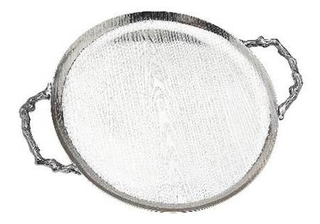 Woodlands (Stainless, Hollowware) 12" Round Tray