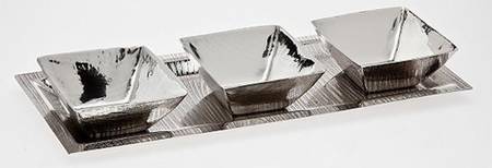 Woodlands (Stainless, Hollowware) 4 Piece Condiment Bowl Set