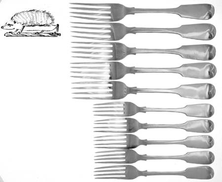 GWA15 (Sterling) Dinner Fork & Salad Fork - Set of 5 Each