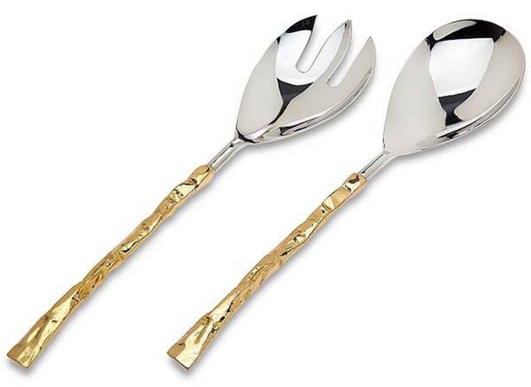 Harper (Gold Electroplate) 2 Pc Salad Set with Stainless Bowl