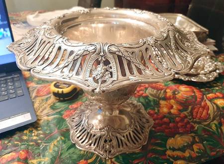 3143-47 (Sterling, Hollowware) Round Sterling Footed Centerpiece