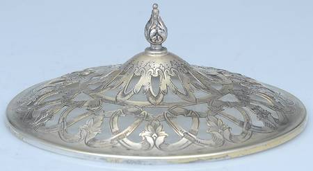 A12141 (Sterling, Hollowware) Silverplate Floral Frog