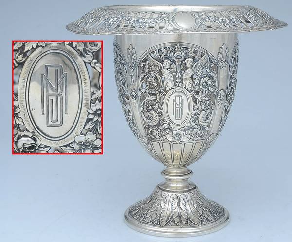 A12141 (Sterling, Hollowware) Round Footed Centerpiece No Silverplate Frog