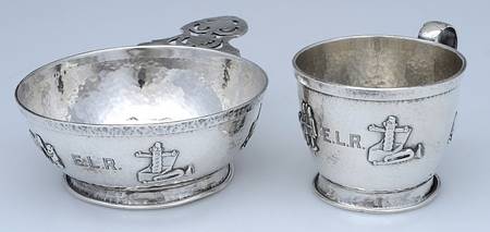 2540A (Sterling, Hollowware) 2 Piece Child Set (Cup and Porringer)